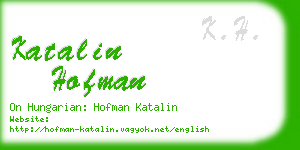 katalin hofman business card